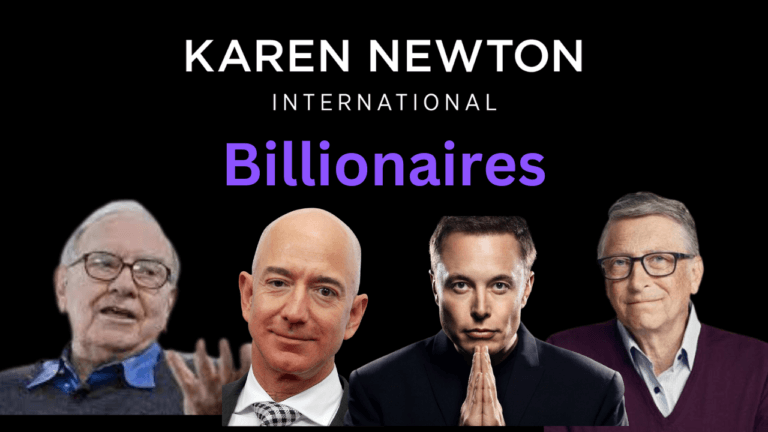 image of four billionaires. Warren Buffett, Jeff Bezos, Elon Musk and Bill Gates