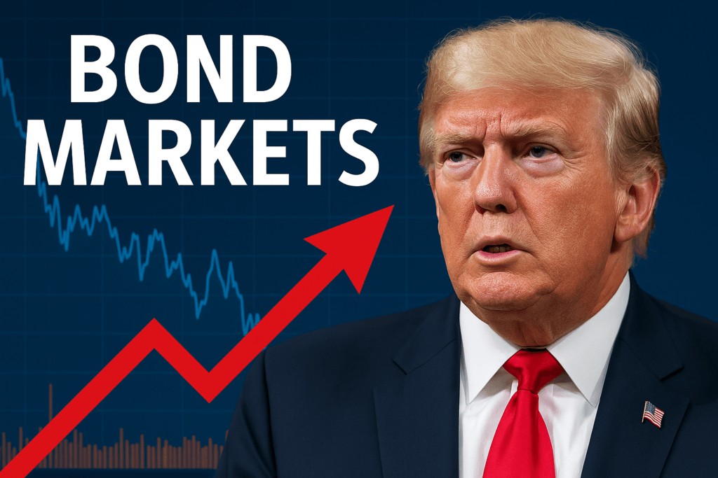 Text Bond Markets with image of President Trump