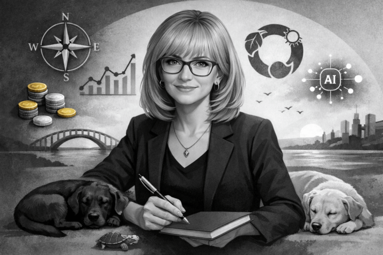 Trends using a caricature of the author to explain trends